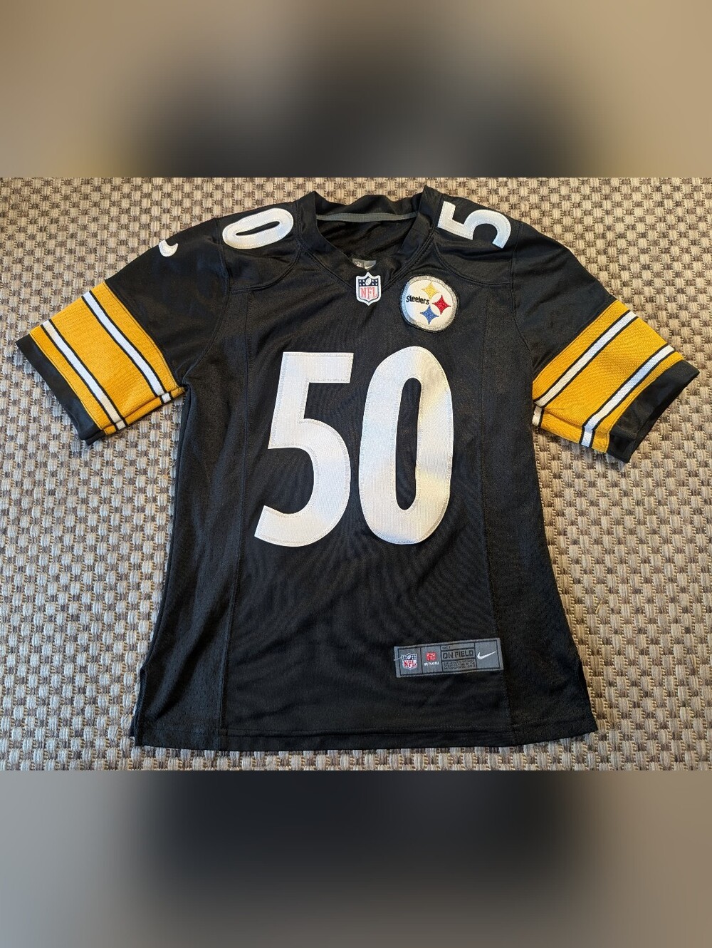 NFL Pittsburgh Steelers Ryan Shazier #50 Football Nike On Field Youth Jersey L